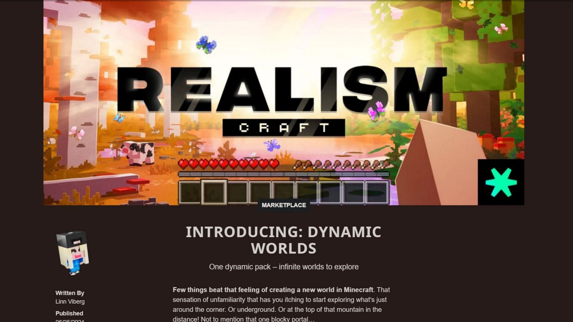 Mojang Studios allows mod creators to use dynamic worlds in their packs (Image via Mojang Studios)